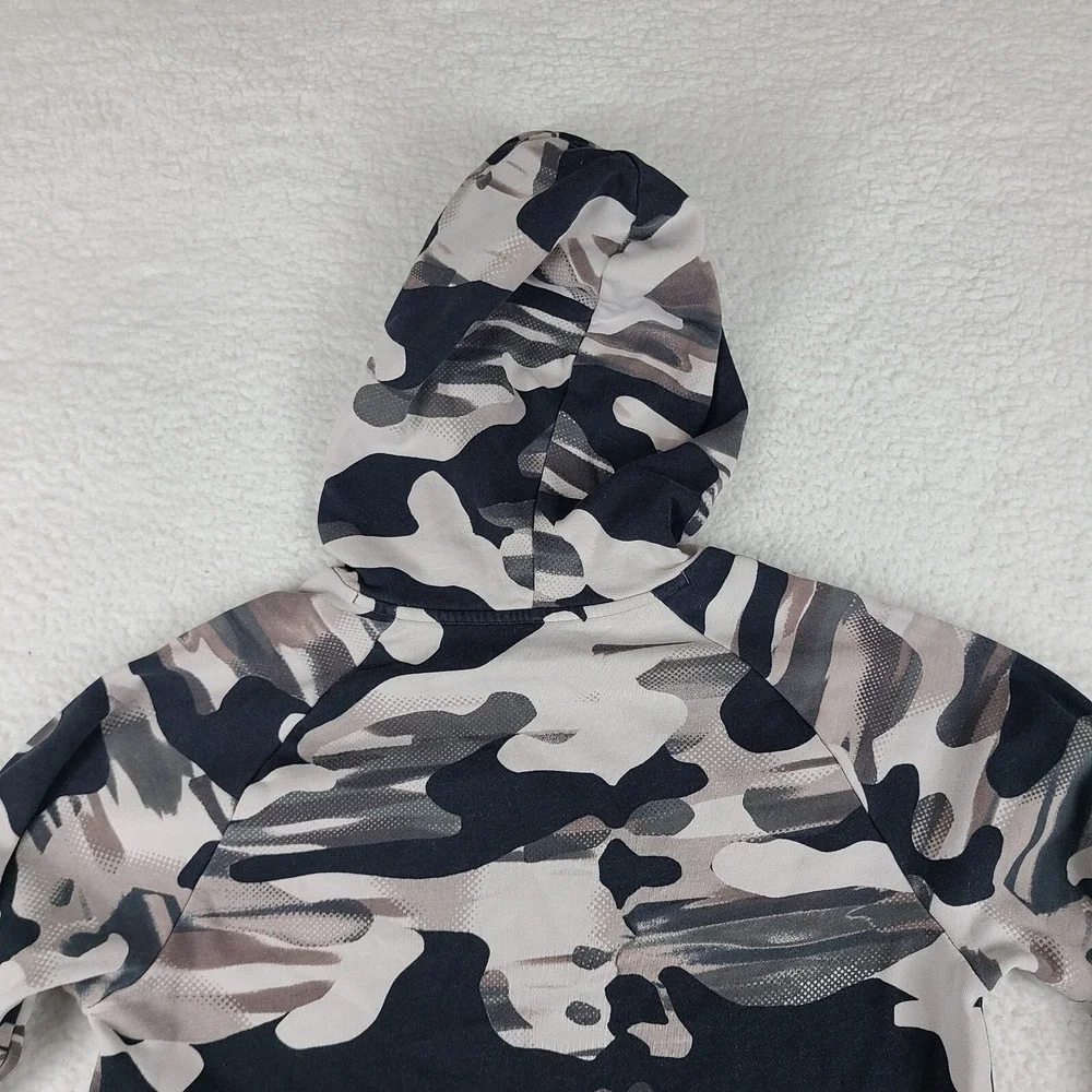 Under Armour Hoodie Boys YXL Black Brown Gray Camo‎ Loose Sweater Activewear